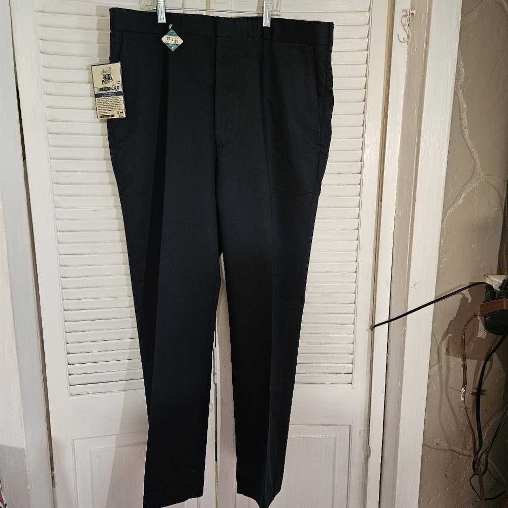 Vintage Deadstock Sears & Roebuck Black Pants Size 38 X 29